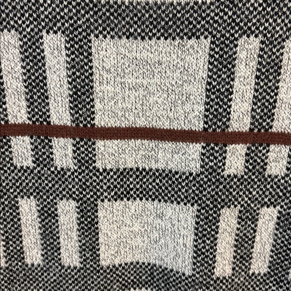 Monteau plaid longline knit duster/cardigan. Size M - Picture 4 of 4